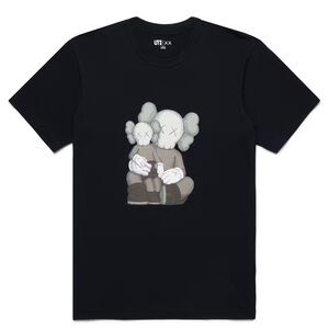 Black Graphic T-Shirt with Character Design